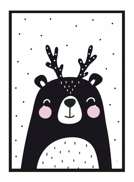 

Obraz Plakat W Ramie 33x43 cm Miś Scandi PD338