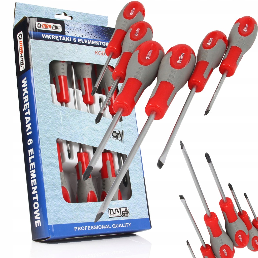 ZESTAW WKRĘTAKÓW ŚRUBOKRĘTÓW 6el. ŚRUBOKRĘTY