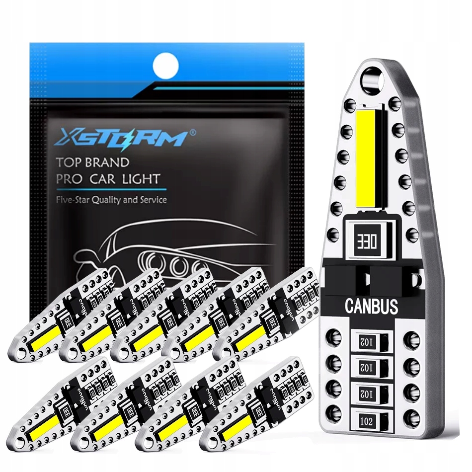 

10x Żarówki Led W5W T10 Postojówki B.mocne Canbus
