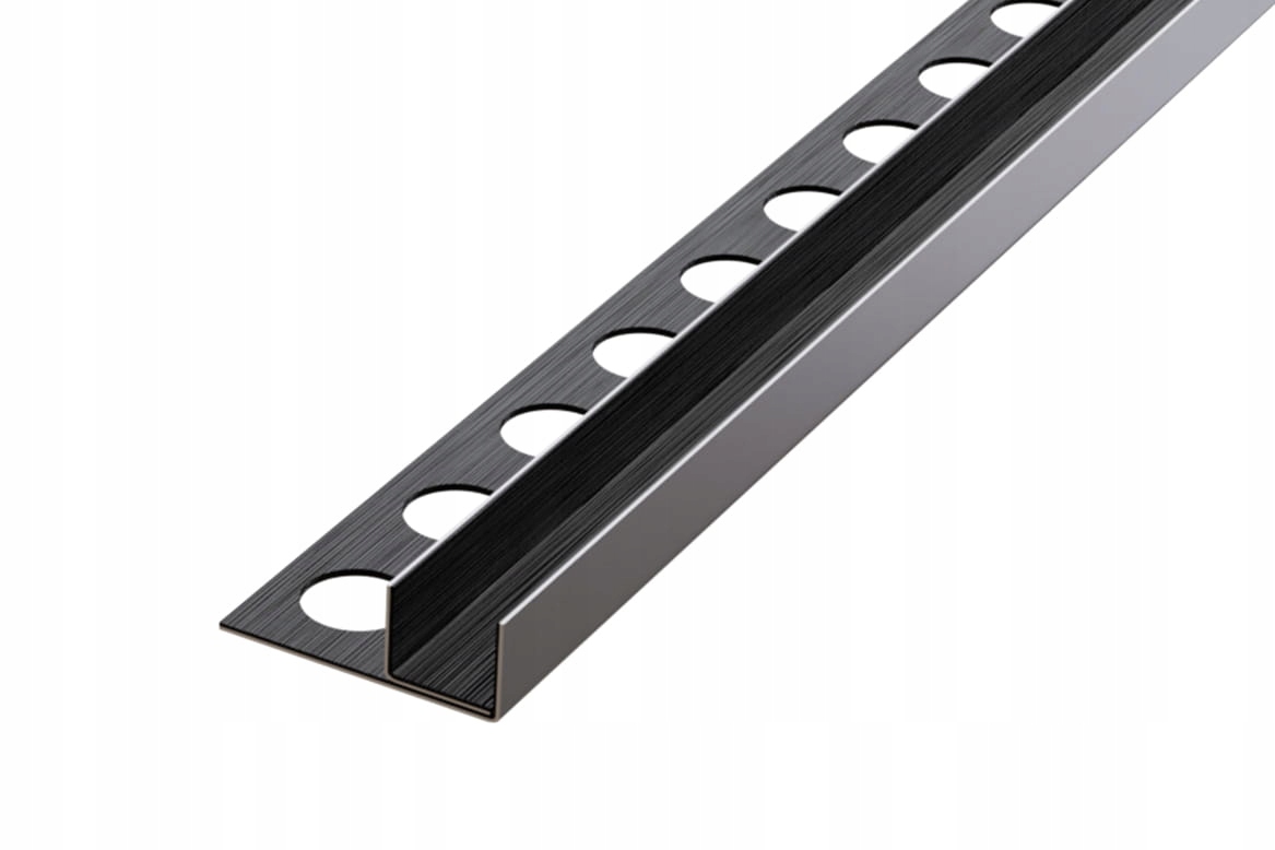 Sprchová lišta na sklo 200 cm Černá Matná