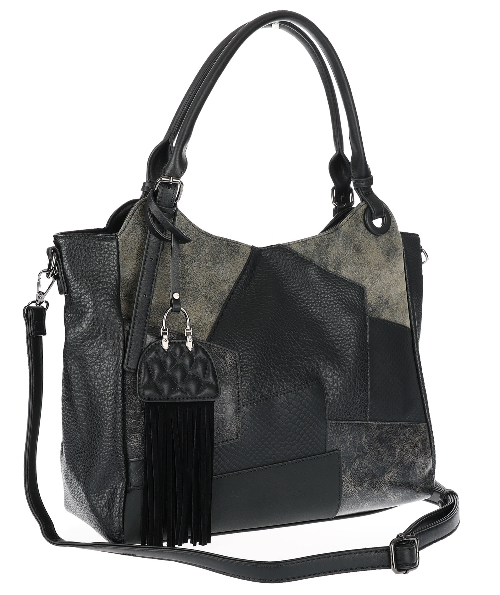 Dámská shopper kabelka prostorná elegantní módní taška do práce MC809 Černá