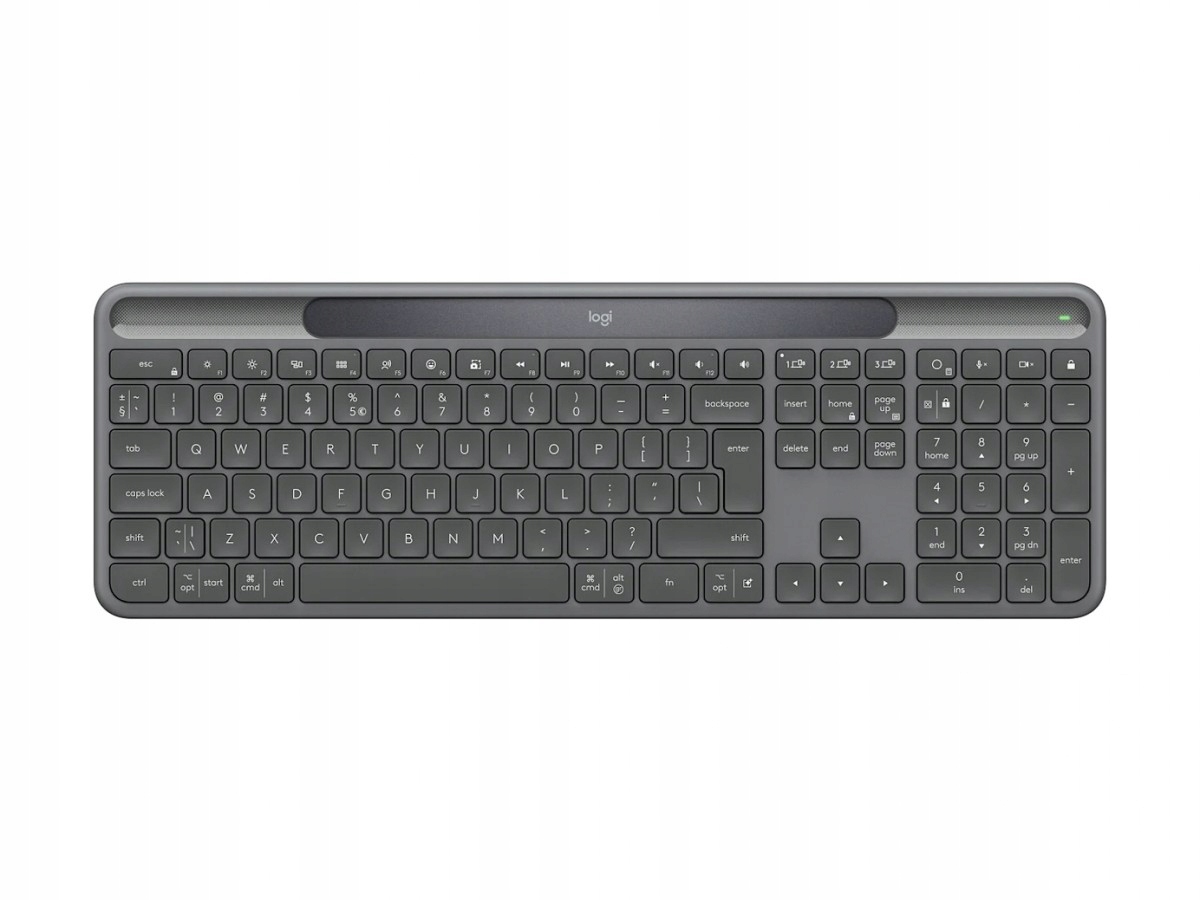 Klawiatura bezprzewodowa Logitech Slim Solar+ K980 szary Qwertz De