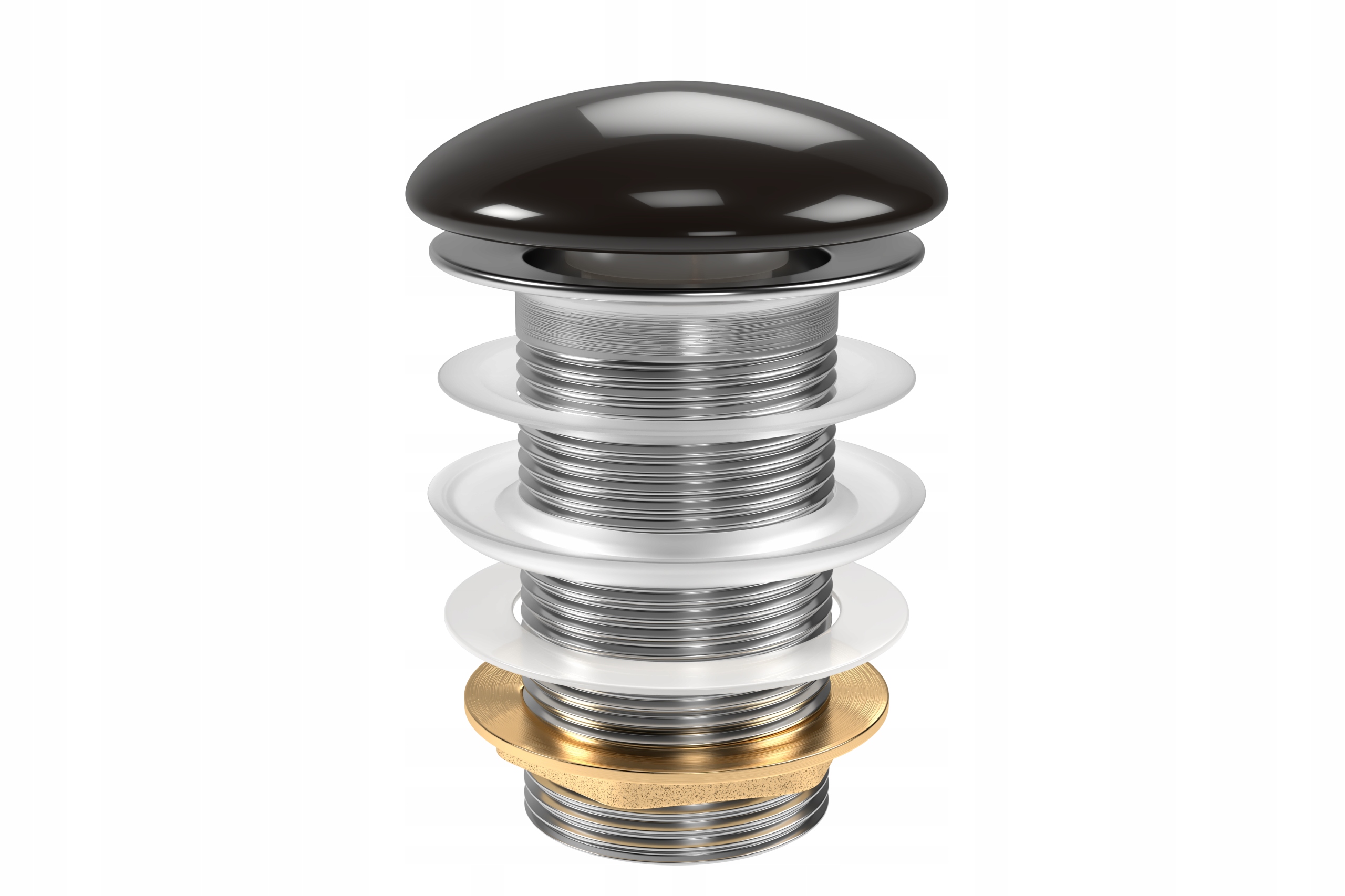 Zátka do umyvadla Ravak pevná černá lesklá [GPXRC00044]