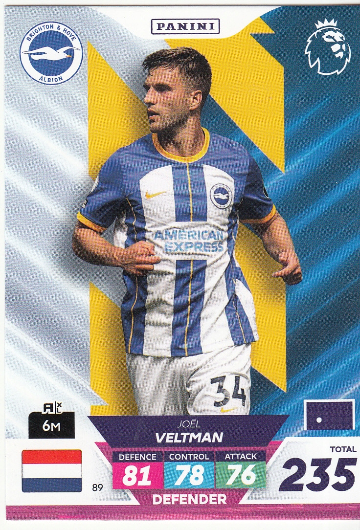 Premier League 2023 Plus Base Card Veltman 89