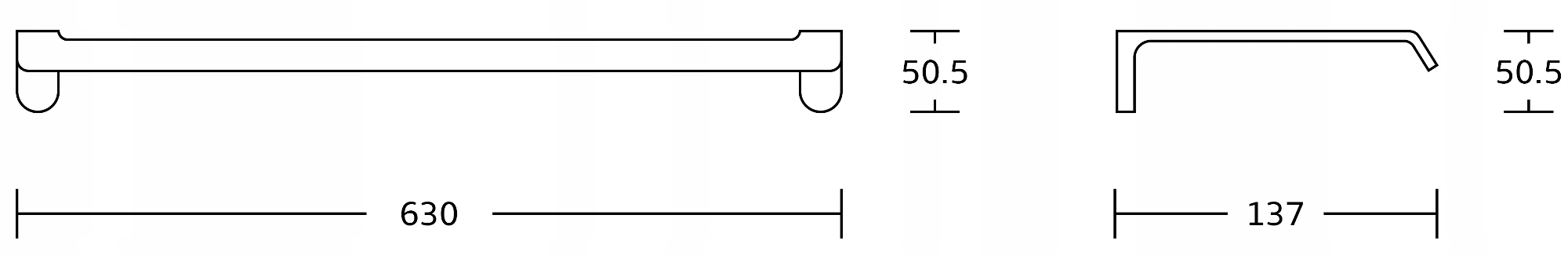 MEXEN LEA DOUBLE TOWER RAIL CHROME Kód výrobce 7026025-00