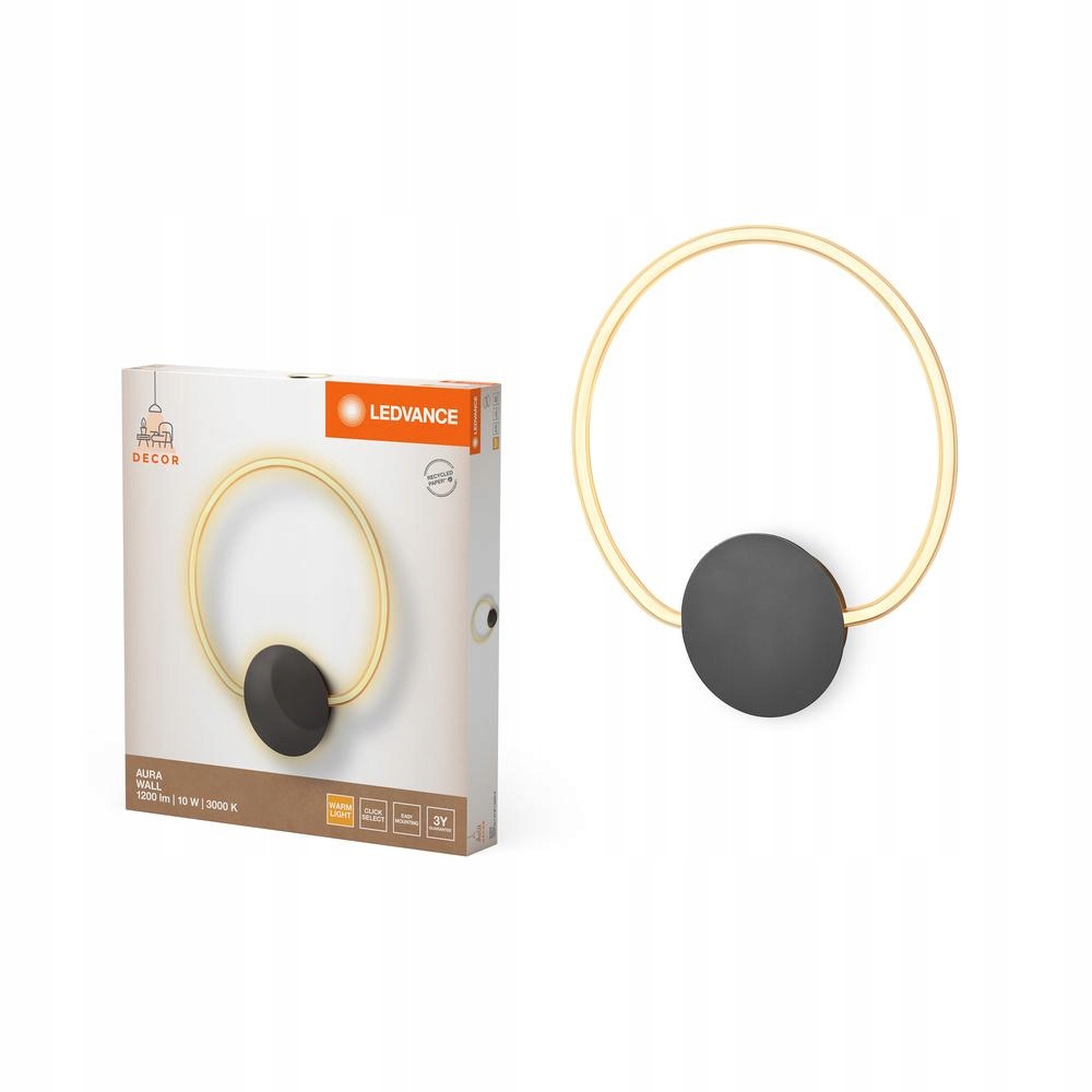 Led stropná lampa Nástenná 10W 800lm Cct Dekoratívna Aura Ledvance