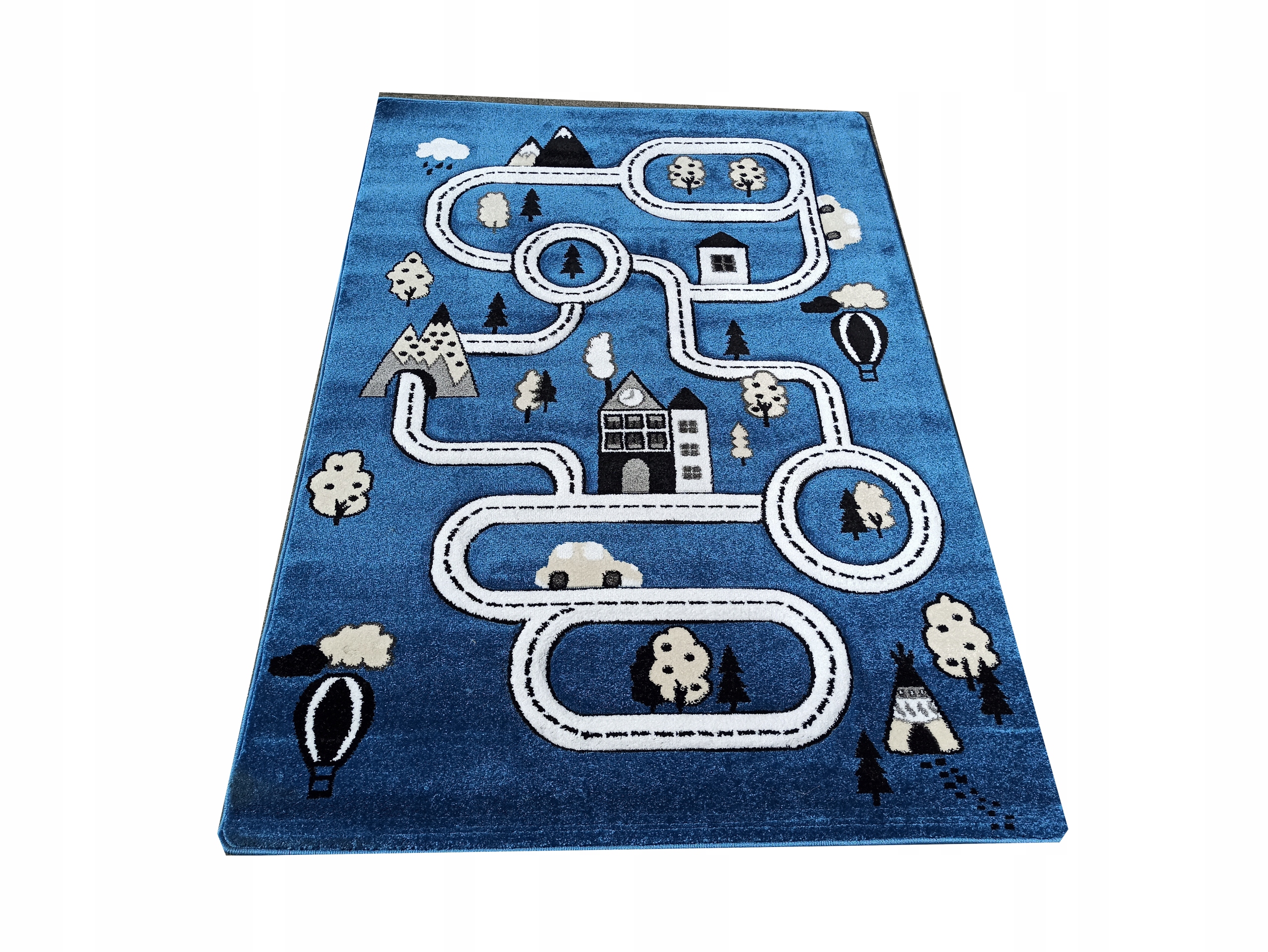 

Dywan New Petit 120x170 Miasto Town Niebieskie 3D