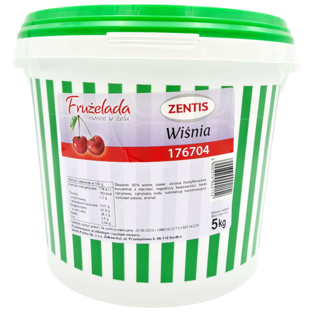 Wiśnia 60% owoce w żelu Frużelada Zentis 5kg