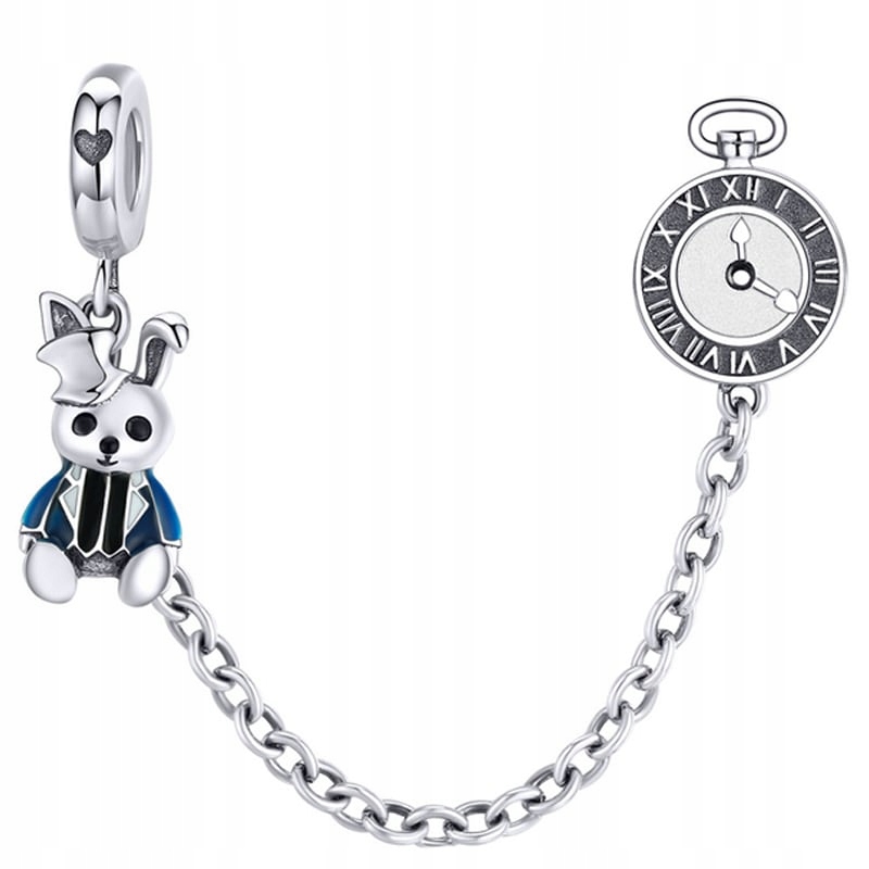 Přívěsek Charms Magický Králík Hodiny Stříbro 925 Charms Přívěsky Trusky