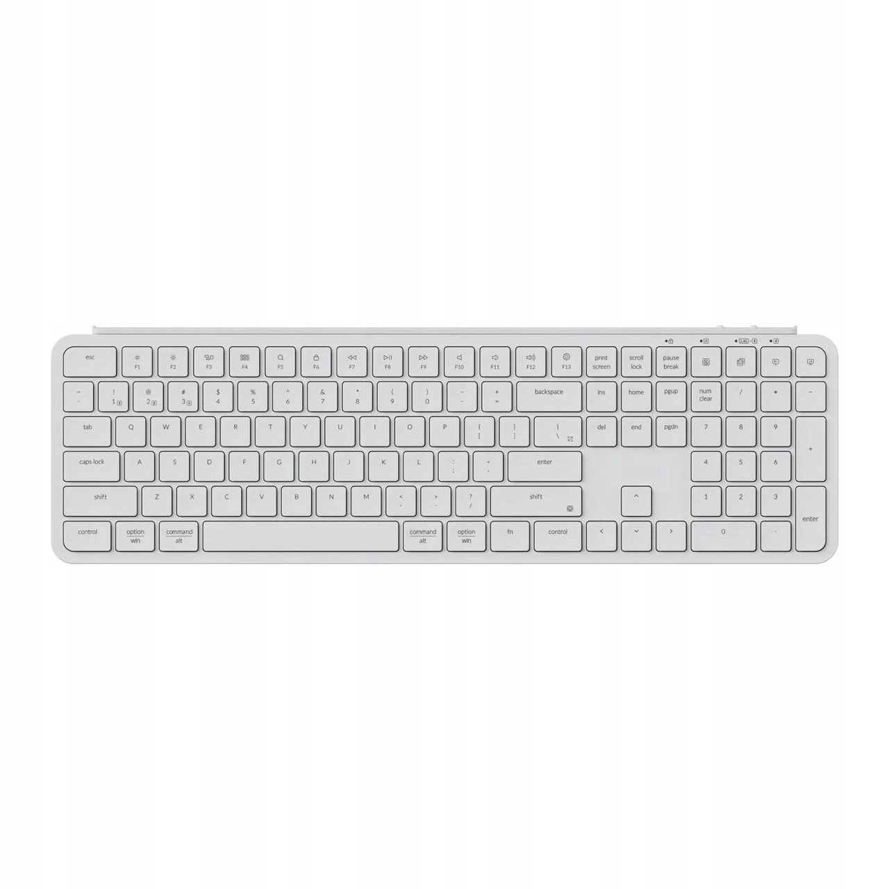 Klawiatura Membranowa Keychron B6 Pro Ultra-slim 2.4G Wireless Biała