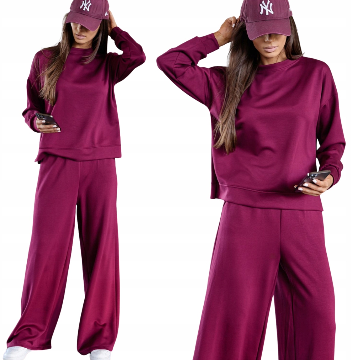 Tepláková souprava mikina přes hlavu široké kalhoty 821111 S/m