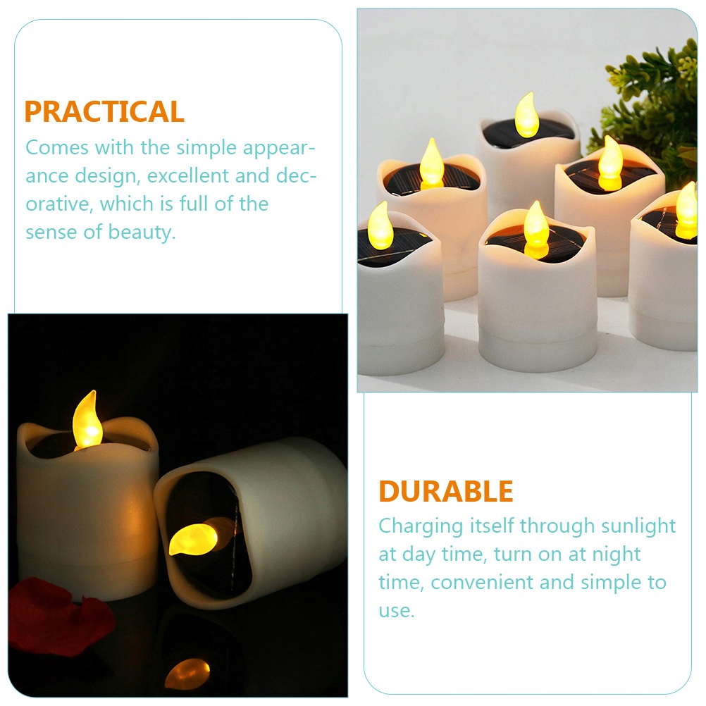 Świece LED 3D Light Bezdymne Solarne 6 Szt Marka Inna