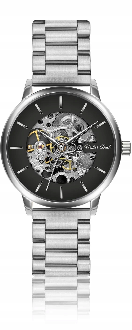 Pánské automatické hodinky Walter Bach Osnabrück stříbrné na náramku