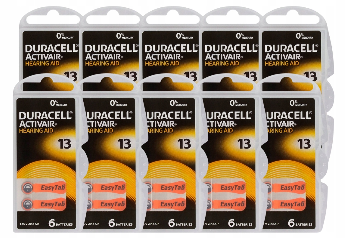 

Baterie Słuchowe Duracell 13 PR48 ActivAir 60 szt.