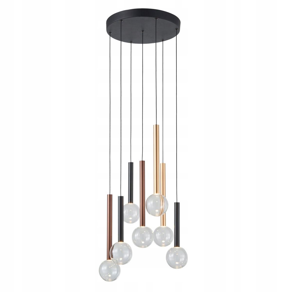 Závesná lampa Stropné Svietidlo Alinos čierna 7xLED 28W teplá Biela 3000K Italux