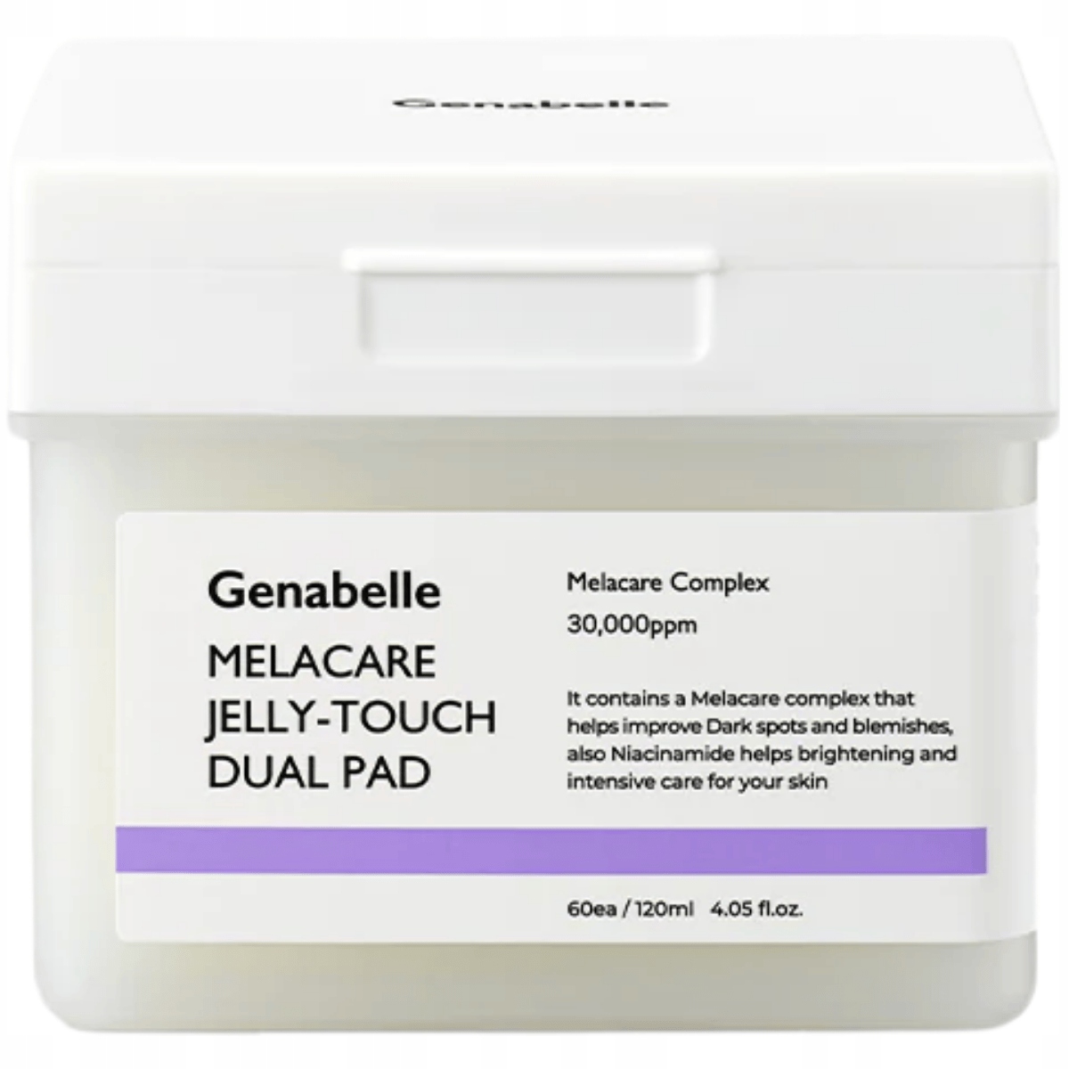 Genabelle Melacare Jelly-Touch Dual Pad, 60 ks rozjasňující vločky
