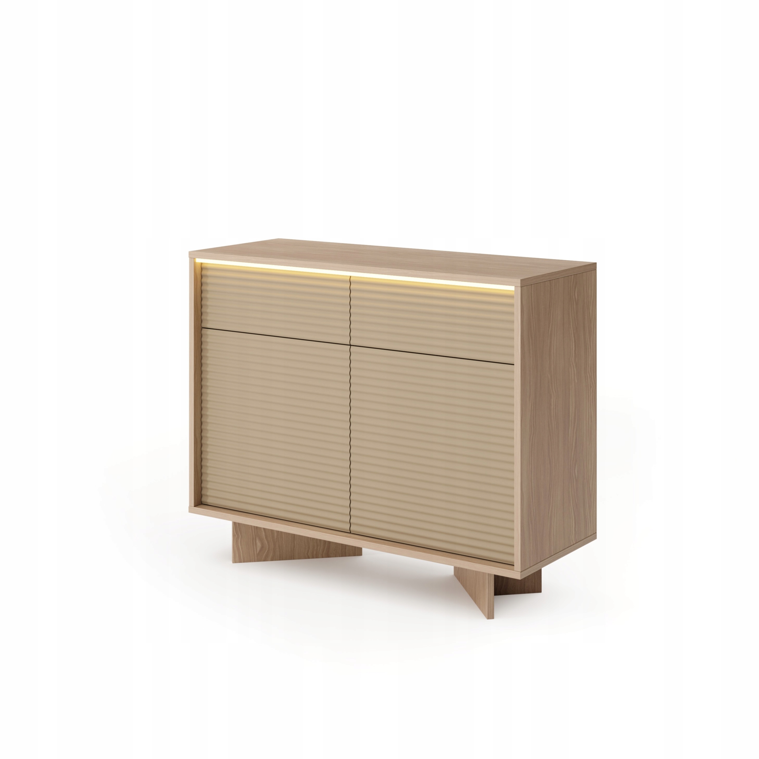 Komoda Rigato 103,9 cm do obývacího pokoje, ložnice, odstíny béžové