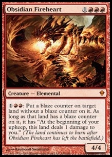 Obsidian Fireheart Zendikar