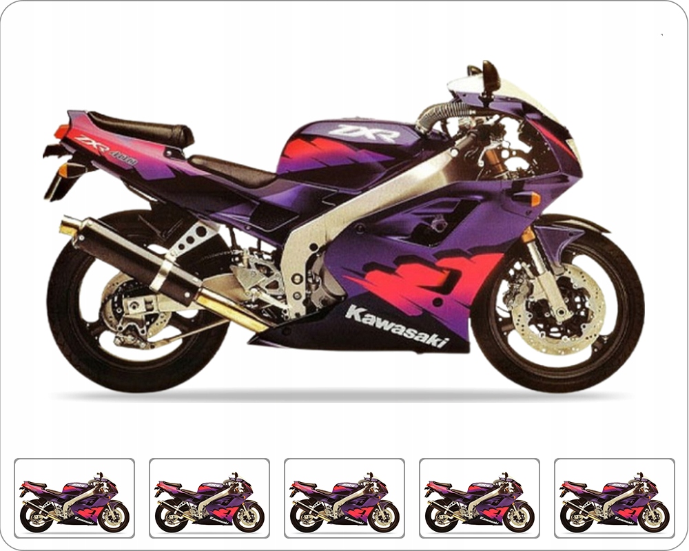 Samolepky Na Motocykl Juula Pro Kawasaki Zxr 400 1994 Fialová Ebenová