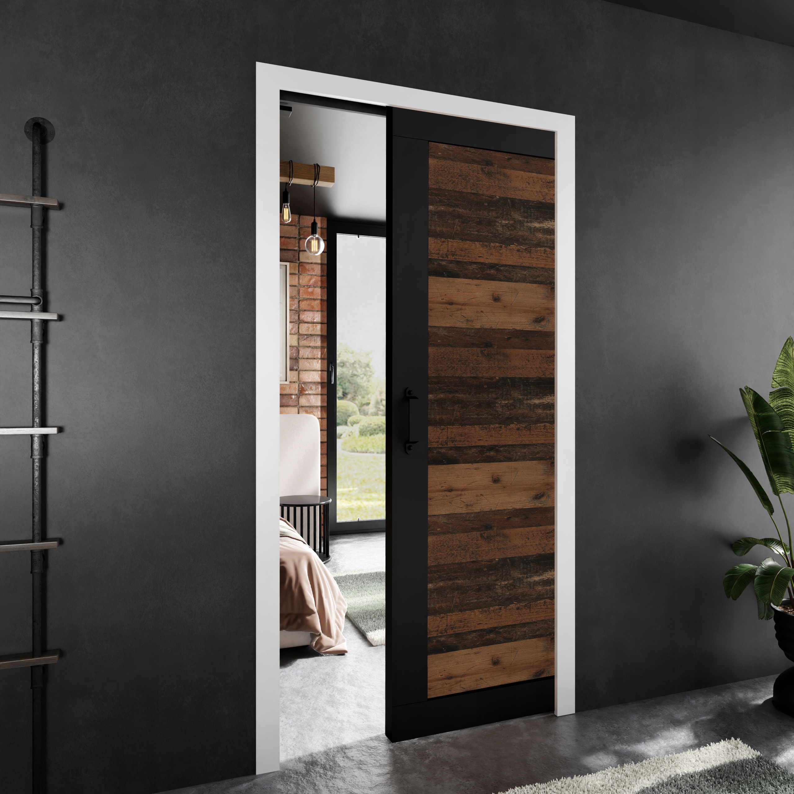 Posuvné dveře Stark Paladio 1 černá starý styl 70 kazeta dveří