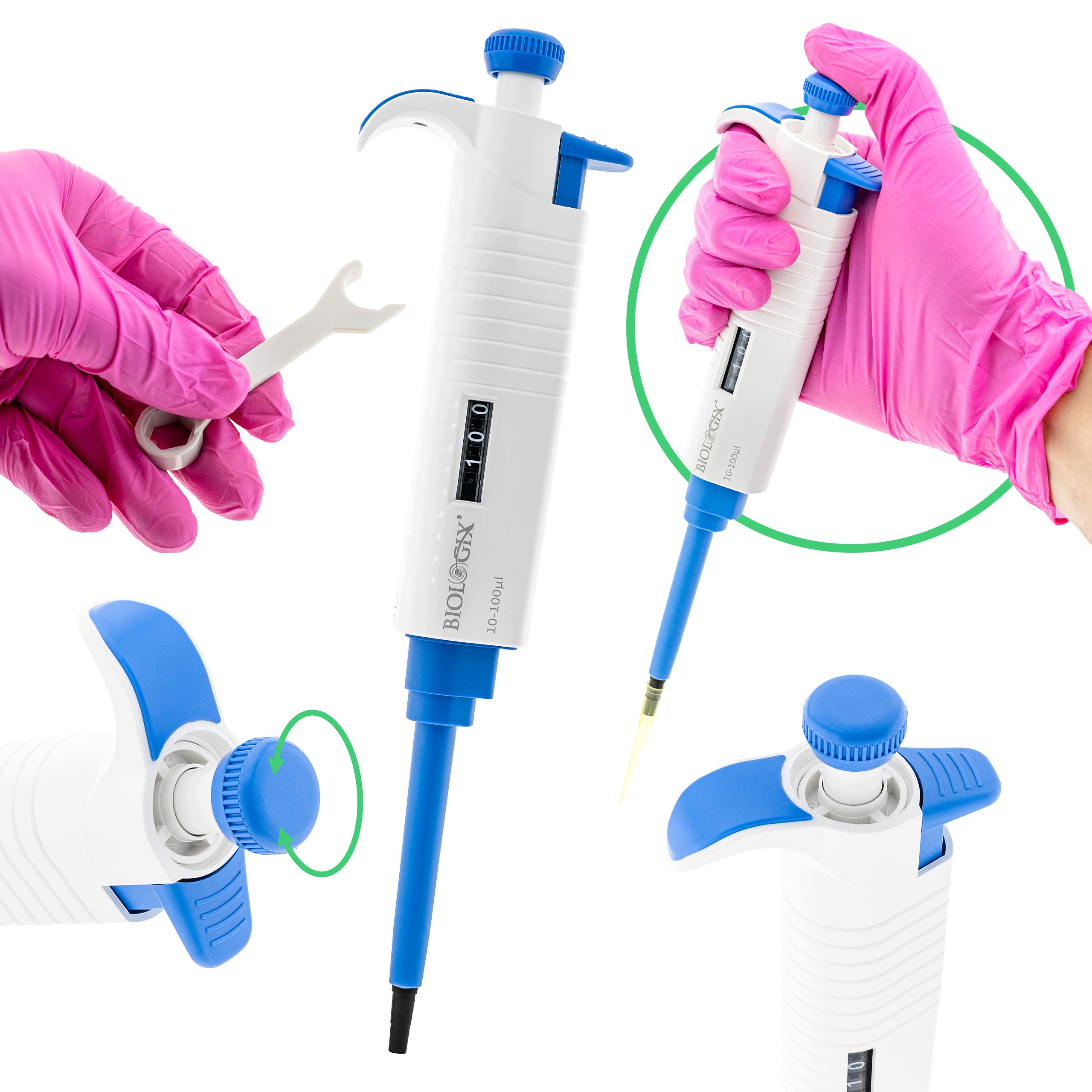 Pipeta mechaniczna Biologix MicroPette Plus 10-100 µl autoklawowalna