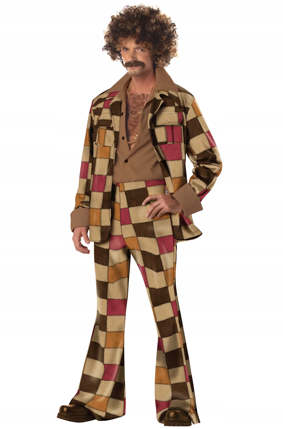 Pánský Kostým Na Halloweenskou Disco Párty, Hnědý Karneval, Převlek M