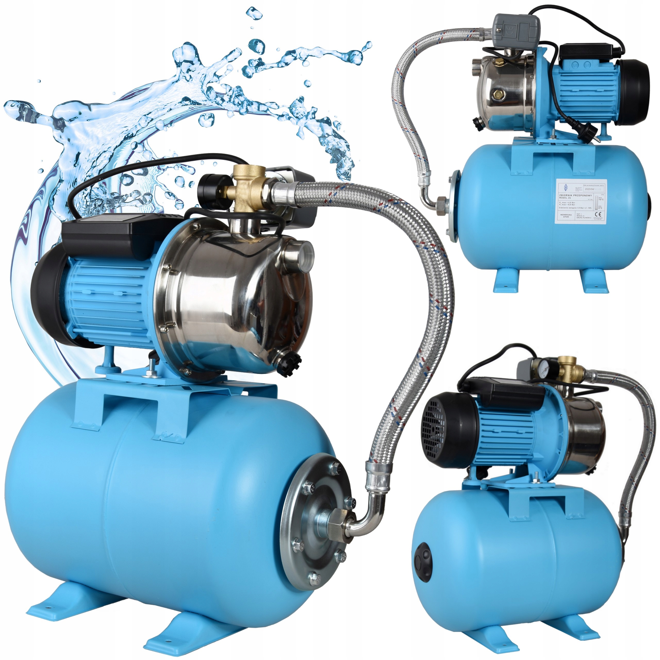 Pumpa Do Domu Na Vodu Hydrofor 24L Hydroforový set Inox Js 1100W Silná