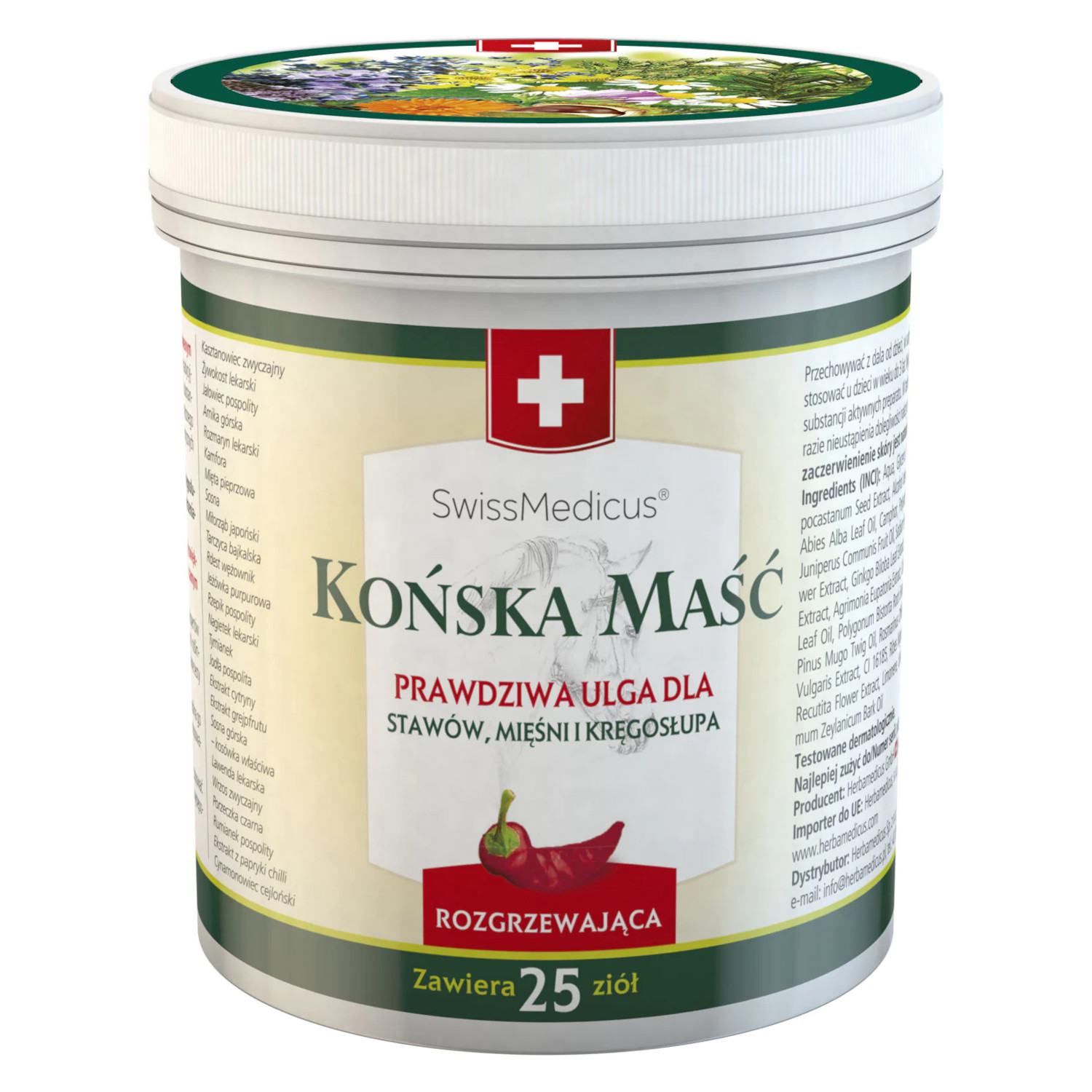 

Końska maść rozgrzewająca Szwajcarska 250ml stawy
