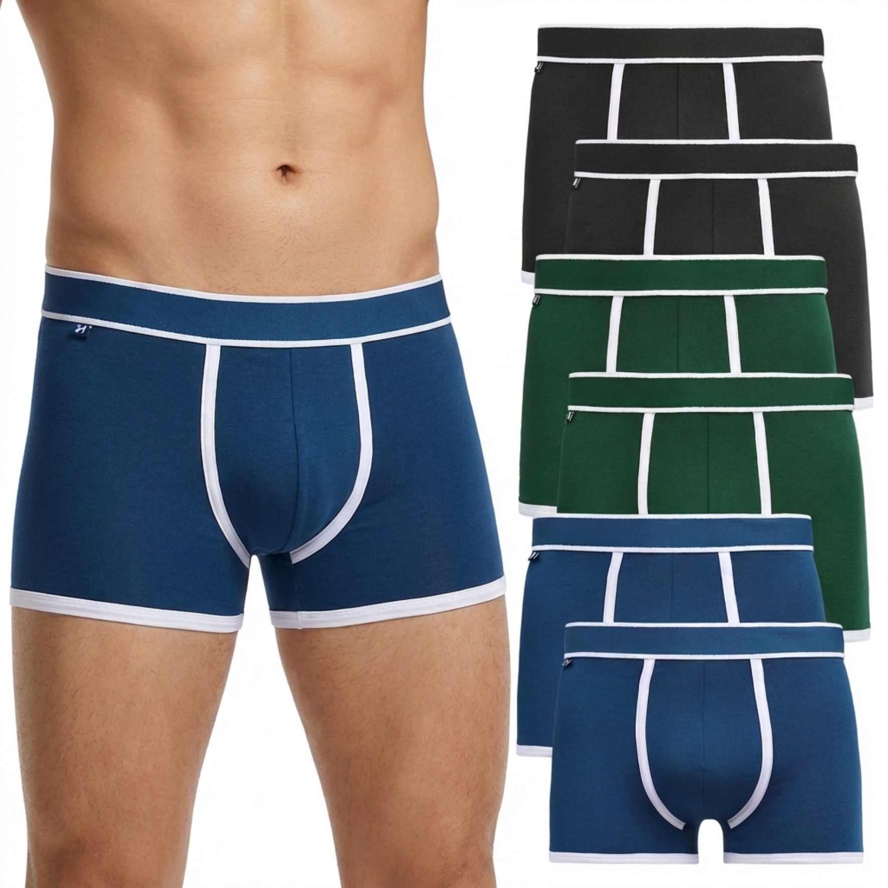 Bokserki Męskie Moraj Dopasowane Bawełniane 6 Par Rozmiar L