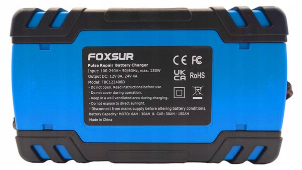 Prostownik ładowarka do akumulatora LCD 12V 8A Natężenie maksymalne 8 A