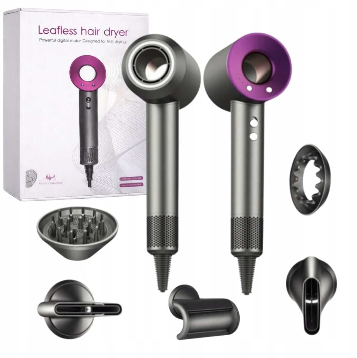 Suszarka do Włosów 1600W Jonizacja 5w1 Dyfuzor Wygładzająca Końcówki