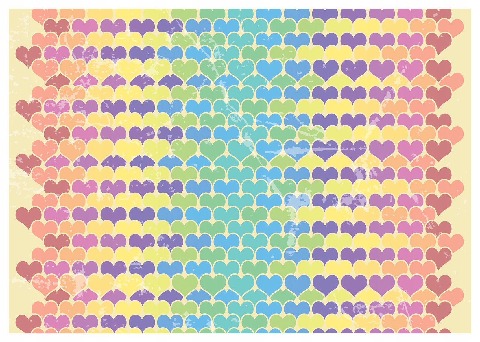 Vliesová fototapeta Srdiečka dúhové pastelové pozadie 300x210 lepidlo