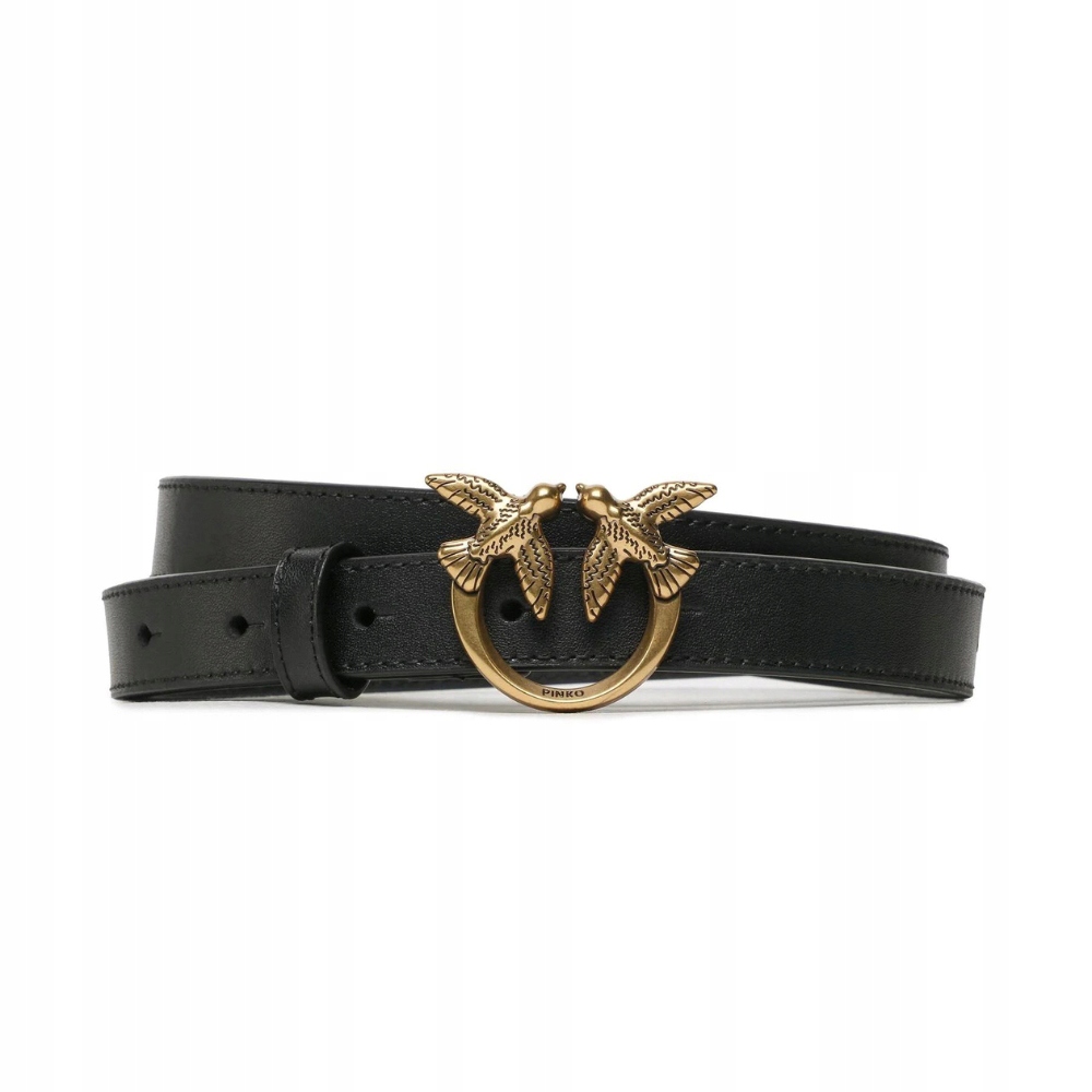 Pinko Černý dámský pásek Love Berry H2 Belt S
