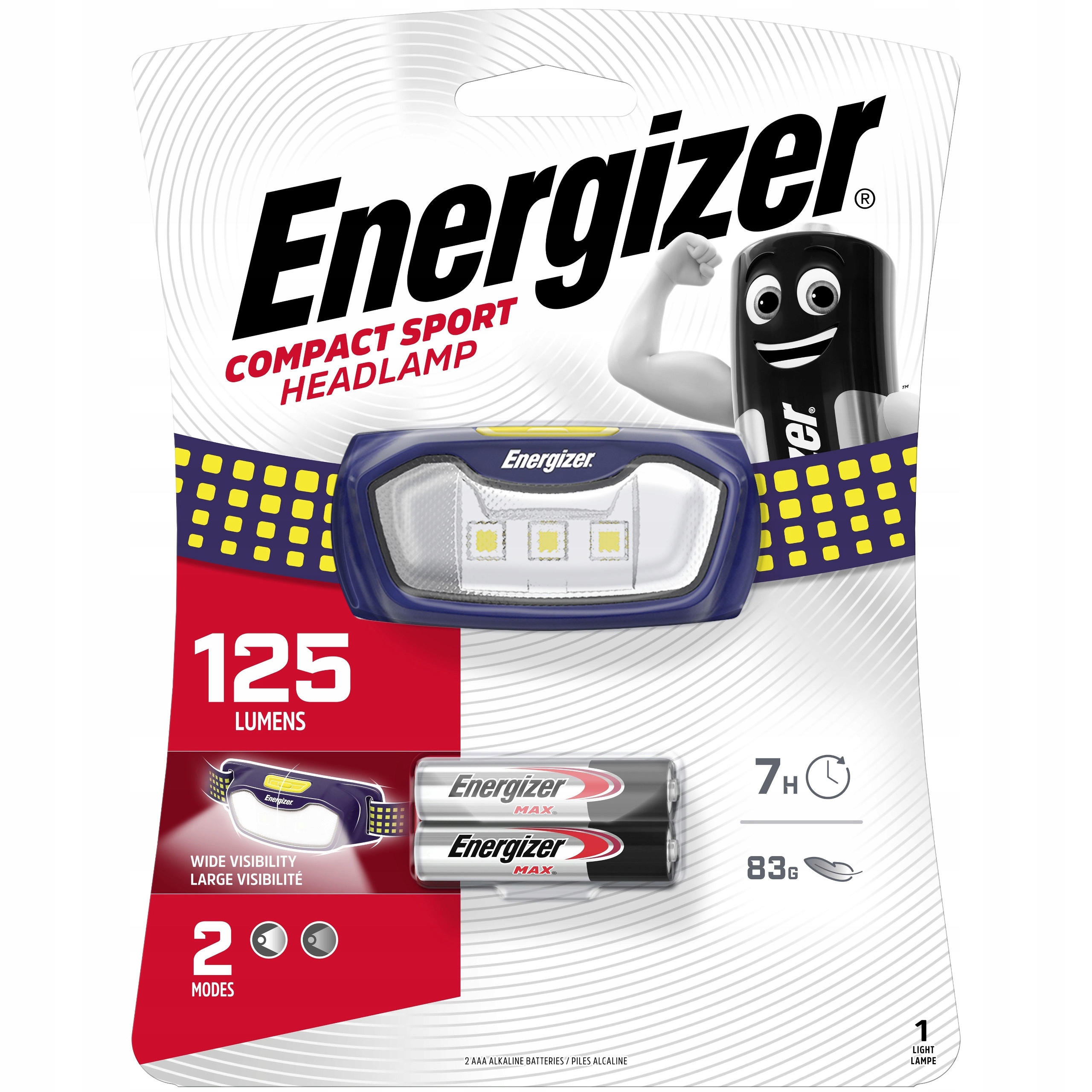 Latarka Czołowa ENERGIZER Compact Sport 125Lumens EAN (GTIN) 7638900426427