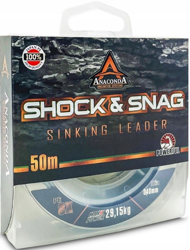 Plecionka Anaconda Shock Snag Leader 50m 0,45mm