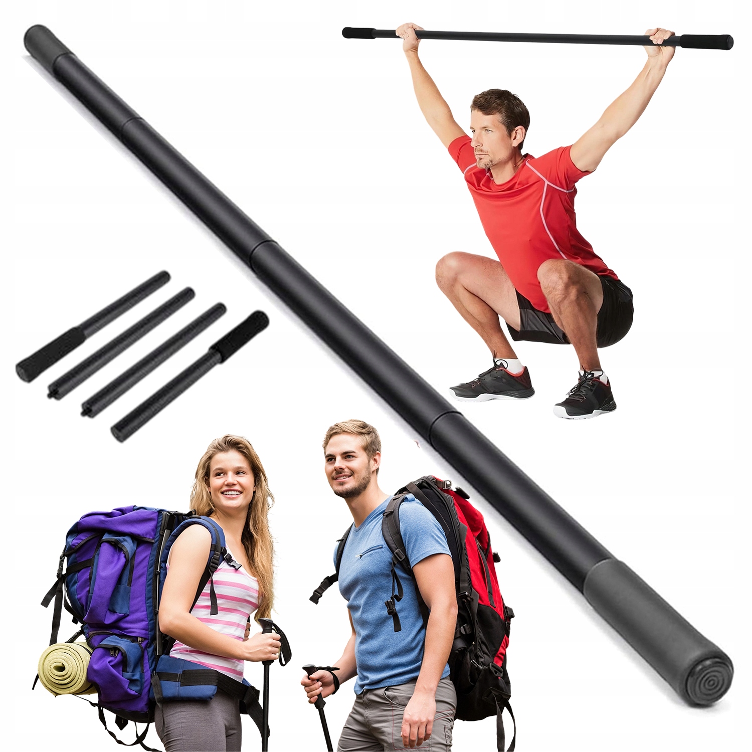 Kij Mobilności Stalowy Regulowany Wielofunkcyjny Do Jogi I Fitness
