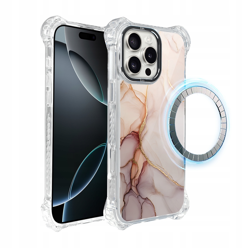 Pouzdro pro iPhone 16 Pro Ibizu DropGuard Ultra s MagSafe, růžový alabastr