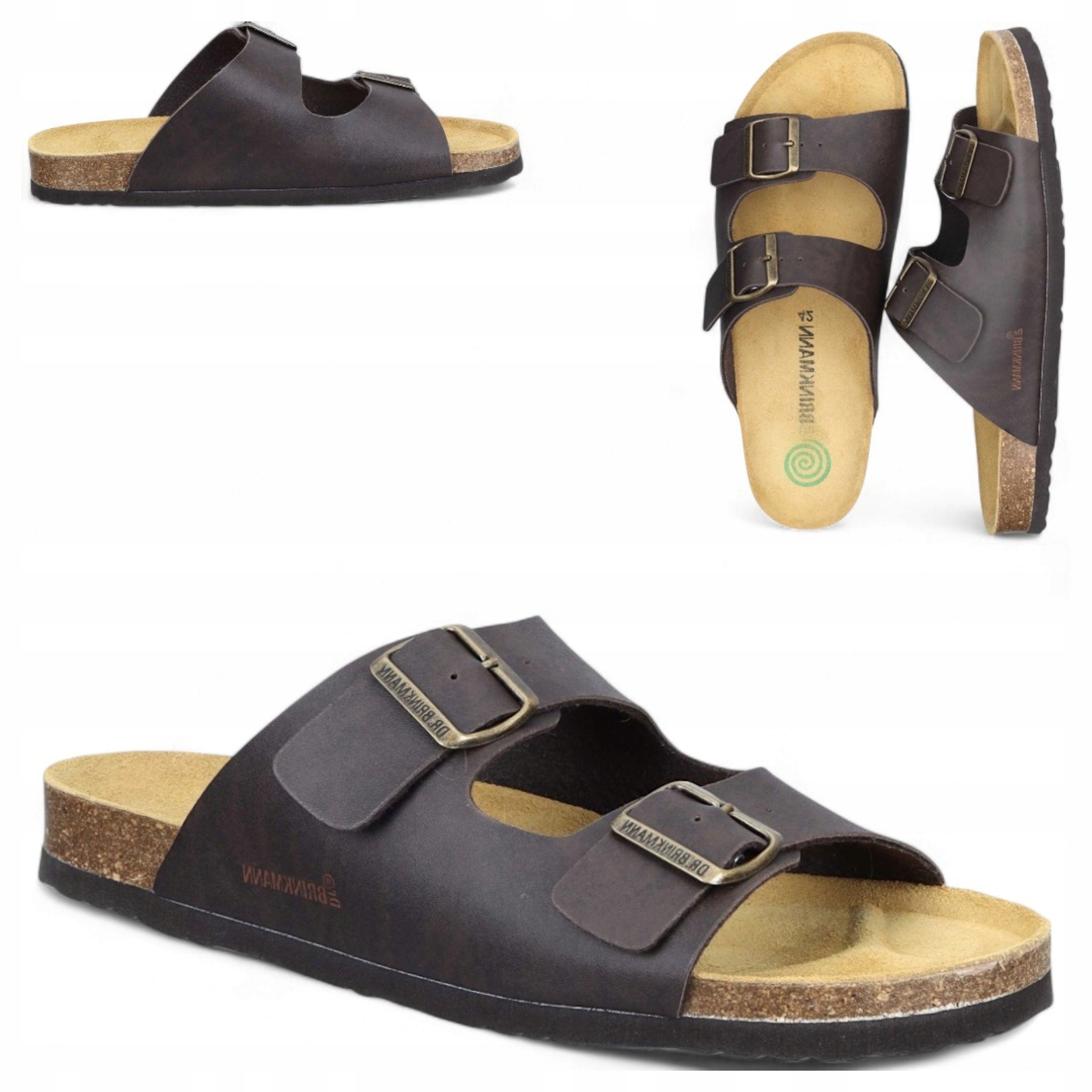 Pánské Pantofle Profilované 43 dr. Brinkmann Spony Elegantní Pohodlné Hnědé