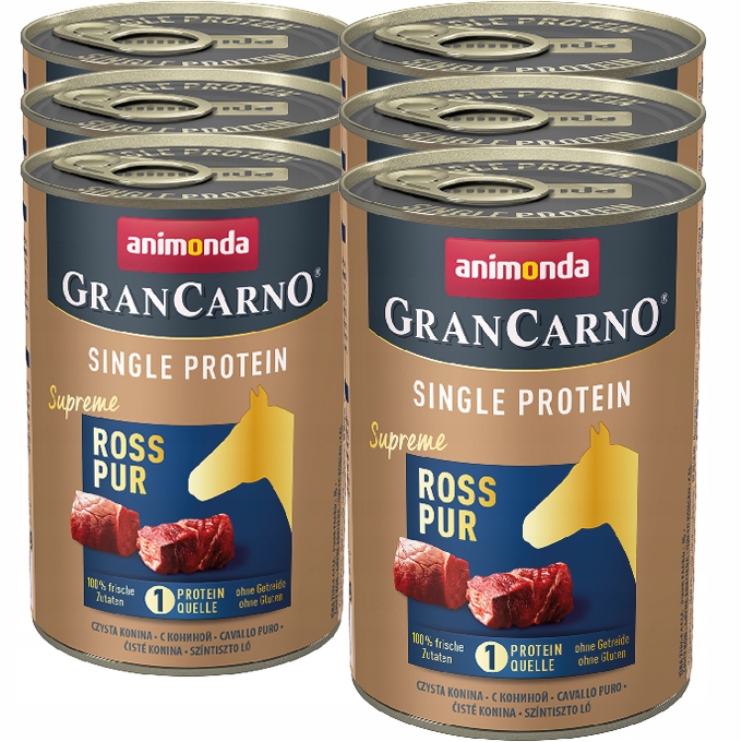 Animonda GranCarno Single Protein Supreme Zestaw 6x400g – Czysta Konina