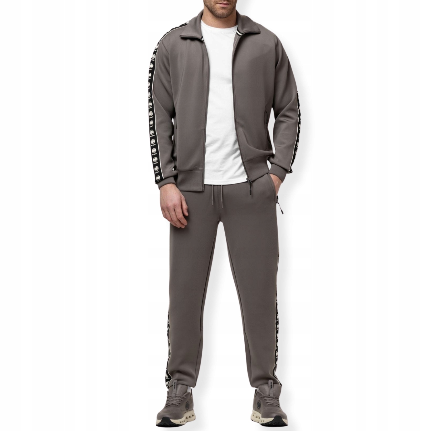 Tepláková Souprava Pitbull Set Rozepínací mikina se stojáčkem a kalhoty