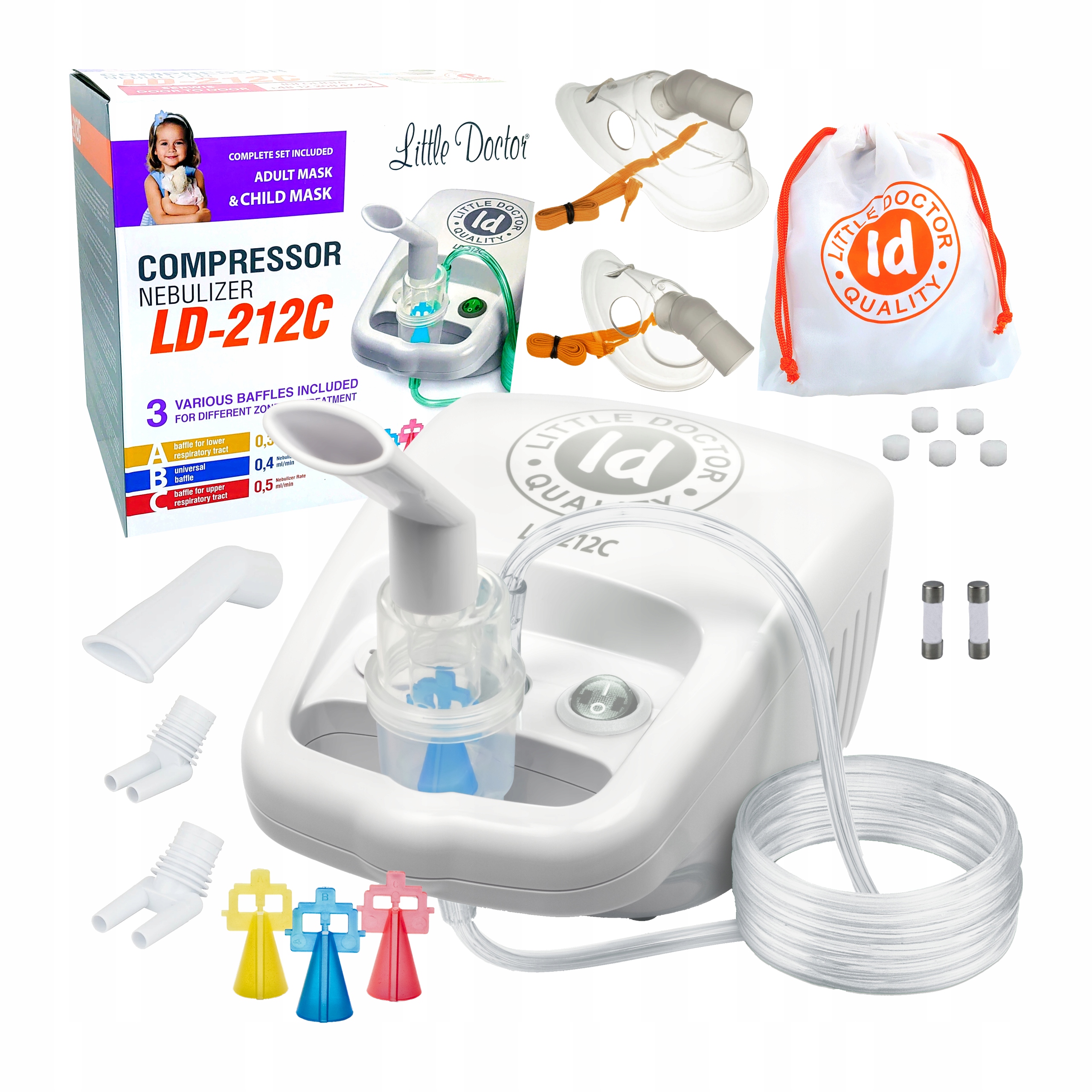 

Nebulizator Inhalator Little Doctor 3 Rozpylacze