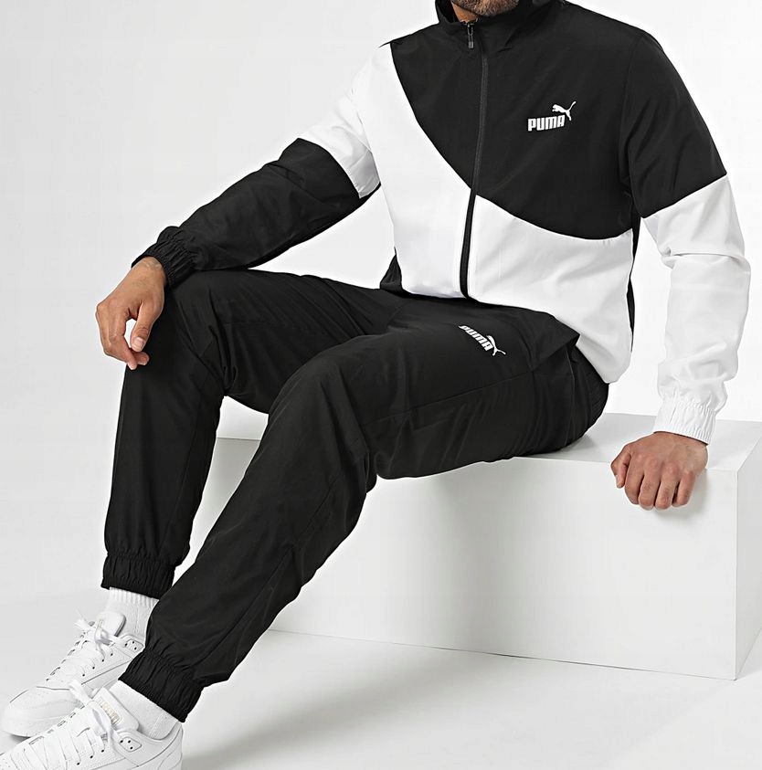 3353 Teplákovka Puma Pánský Set Černý Rozepínací Bez Kapuce Sportovní S