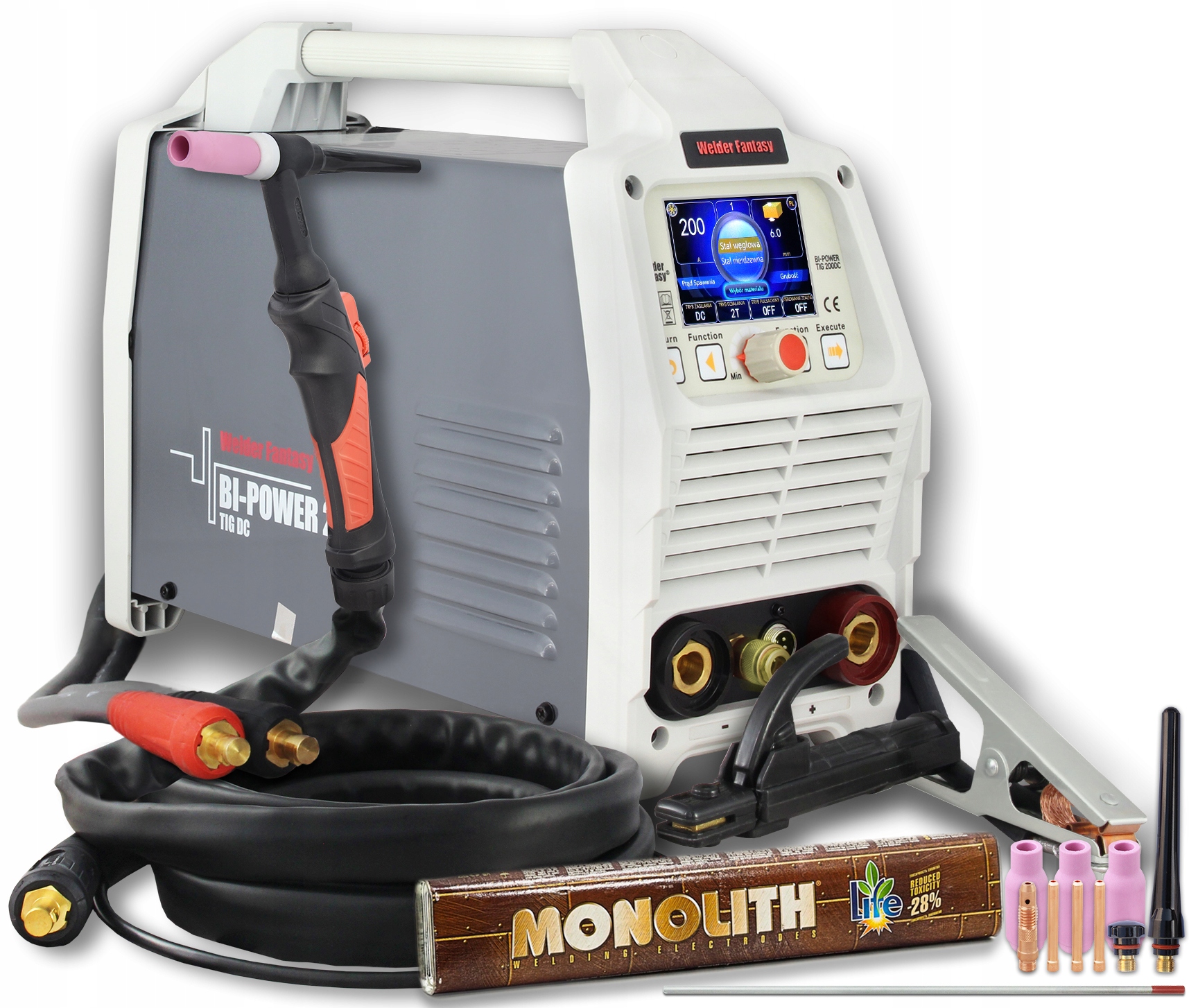 Spawarka Tig DC Mma Bi-power 200 i elektrody