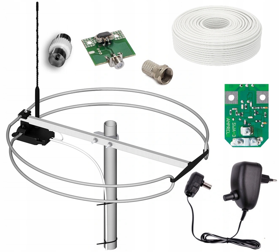 

Antena Radiowa Dipol DL-1 Ruz B Pm Wzmacniacz +20M