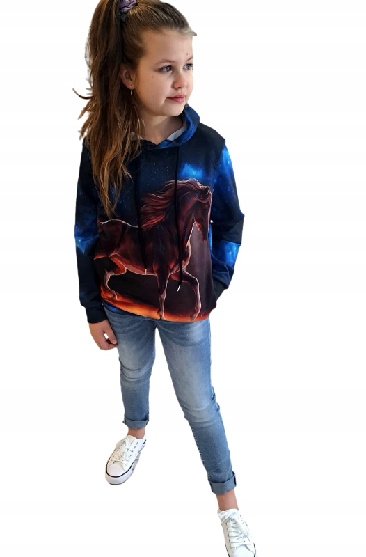 

Bluza z nadrukiem Koń Konie 134 cm 8-9 lat