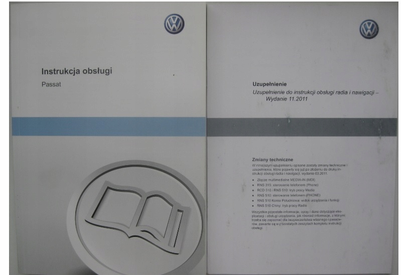 VW Passat B7 2010-2014 руководство по эксплуатации цвет RU