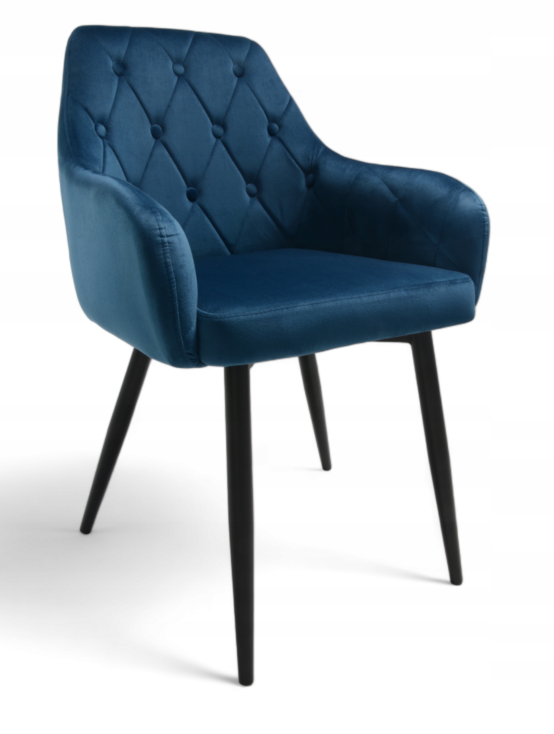 Křeslo Dankor Design Antverpy velur tmavě modré nohy černé