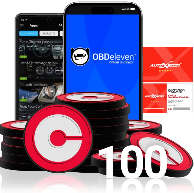 100 kreditů pro aplikaci OBDeleven 100 credits OBDeleven Polský DEALER3