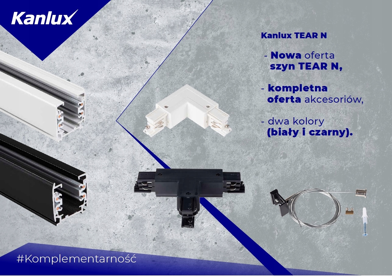 Projektor na szynę Kanlux ATL1 18W-930-S6-B LED Długość 2.05 m