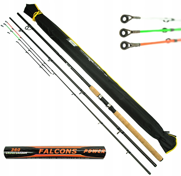 Uhlíkový Feeder Pro Fl prut Falcons 3,3 m up to 180 g Cross Carbon hmotnost 250 g